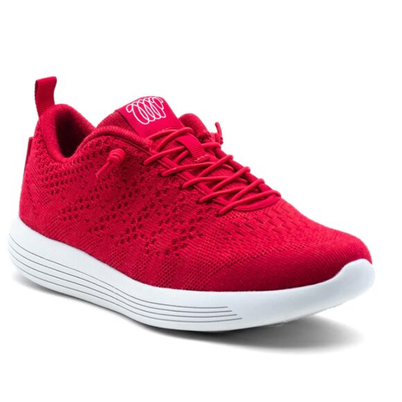 Woolloomooloo Sneakers Tennis Shoes Belmont Merino Wool‎ Red Fits sizes 9.5-10 - Picture 1 of 11